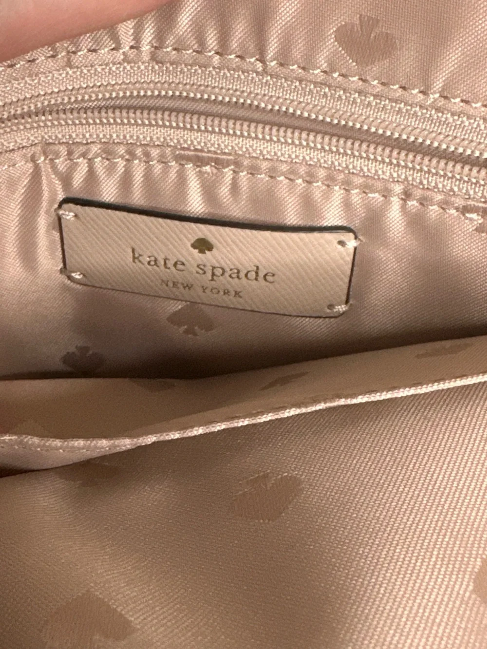 Kate Spade NY Staci Dome Leather Medium Backpack colorblock warm beige black - Picture 7 of 8